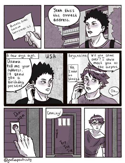 Happy birthday the final boss Oikawa 
Day 6: his favorite kind of surprise

I hope you don't get lost in my story line, in a black frame kind of flashback?

#OikawaDay #OikawaWeek #OikawaWeek2020 #oikawa #Haikyuu 
