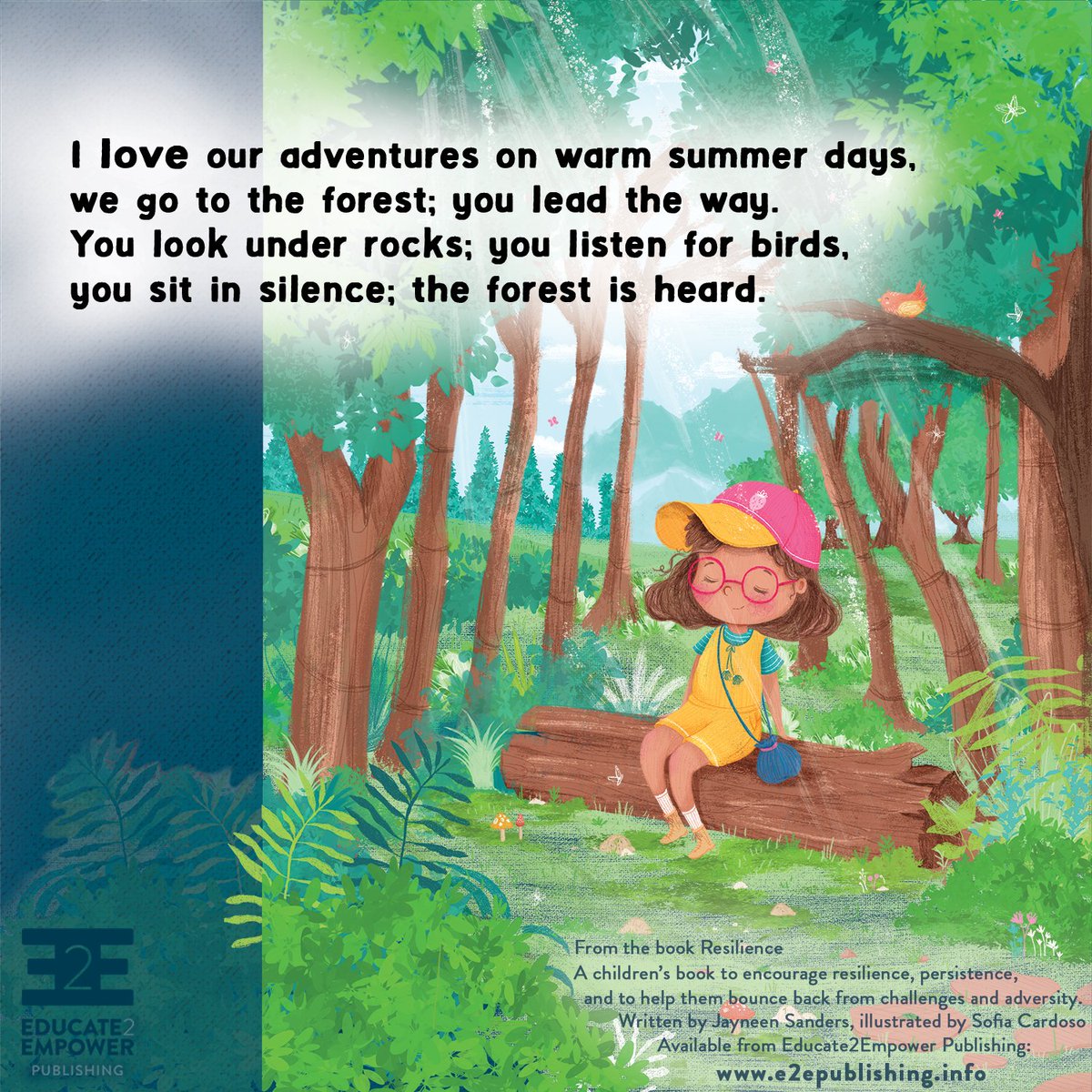 One of our favourite pages from the book "Resilience"! Who else loves to regenerate by getting outside and surrounded by nature? Where do you go?

🎨 Artwork by <a href="/sofiagcardosoo/">sᴏғɪᴀ ᴄᴀʀᴅᴏsᴏ ･ᴗ･ illustrator</a>
🖊 Words by <a href="/JayneenSanders/">Jayneen Sanders</a>

- - - - 
#educate2empower #childrensbooks #resilience #wellbeing