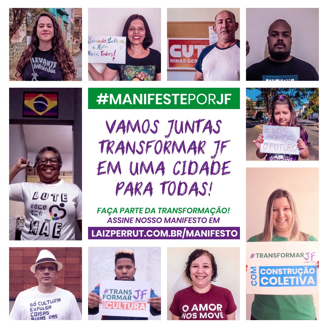 LaizPerrut's tweet photo. 💜💚Já somos muitas e muitos! 💜💚
É urgente transformar Juiz de Fora. Numa cidade de todas e todos.
➡️ Clique aqui e assine o Manifesto: https://t.co/4JdypNddBp https://t.co/l3OL1CL9HV
