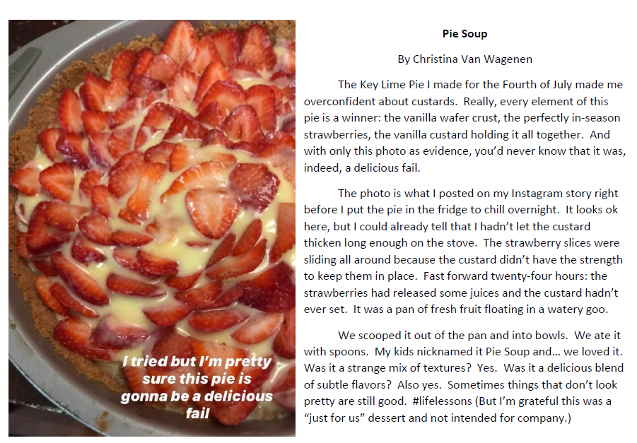 StinaVW's tweet photo. It's #SALSAW which means I'm doing all kinds of wacky things, like admitting to cooking fails and attempting Iambic Pentameter for the first time since 12th grade. https://t.co/Y0i2ZHxjFm