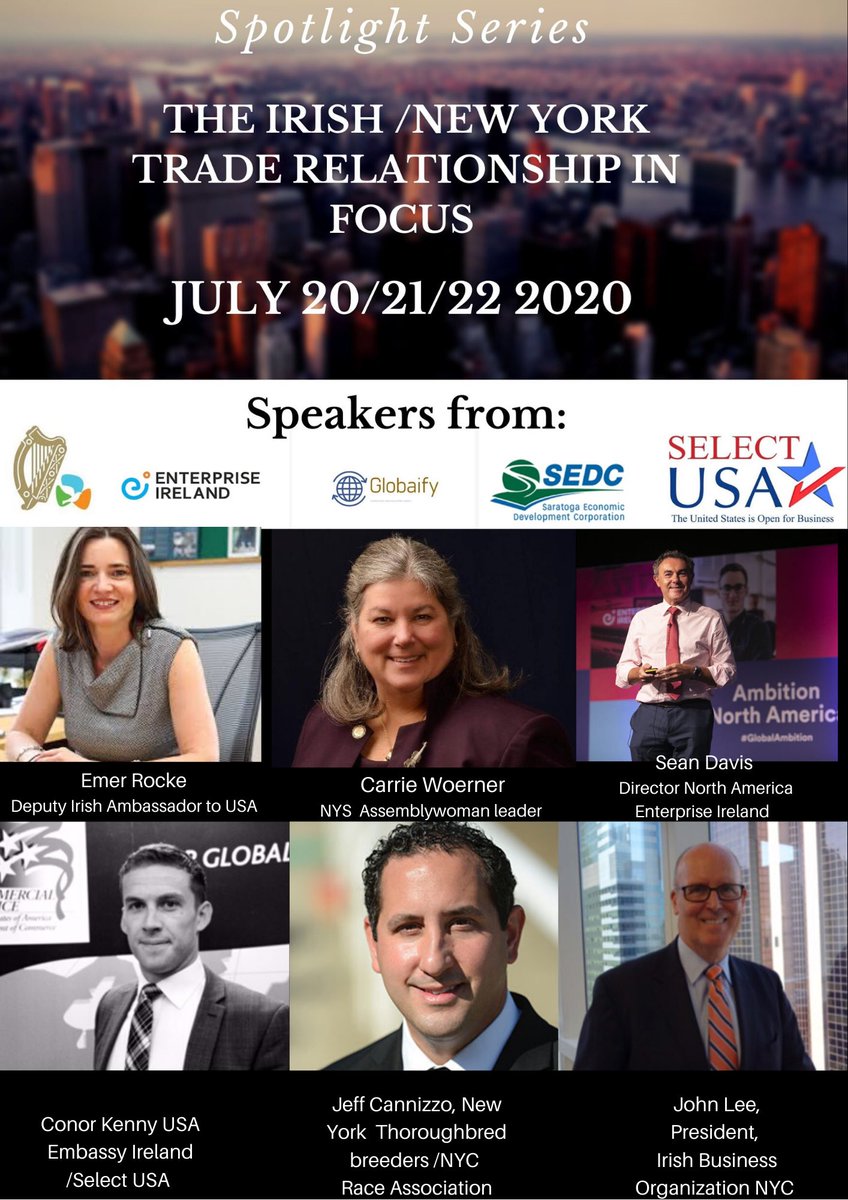 Our virtual trade mission starts tomorrow! 
Each day at 2pm IST we are hosting a panel discussion for 90 minutes with expert speakers.

Get involved: hopin.to/events/ireland…

<a href="/globaify/">Globaify</a> <a href="/Entirl/">Enterprise Ireland</a> <a href="/EmerRocke/">Emer Rocke</a> <a href="/johnleemedia/">John Lee</a> <a href="/USEmbassyDublin/">U.S. Embassy Dublin</a> <a href="/SaratogaEDC/">SaratogaEDC</a> <a href="/ConorDoyleWW/">Conor Doyle</a> <a href="/AMCarrieWoerner/">Carrie Woerner</a>