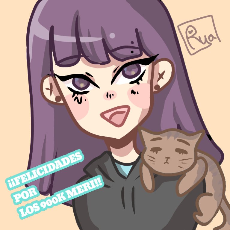 RyaHayashi's tweet photo. ¡Llegué un poco tarde pero felicidades por los 900k @YapuraMelisa! Ta deforme porque lo hice en celular XD
Yo aqui imaginándome que Meri algún día lo verá XDD https://t.co/yuWPRMgu16
