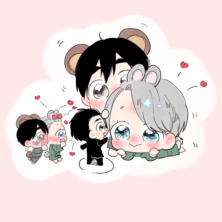 勝生勇利 ,ヴィクトル・ニキフォロフ 「るんるんっ 」|🍣のイラスト