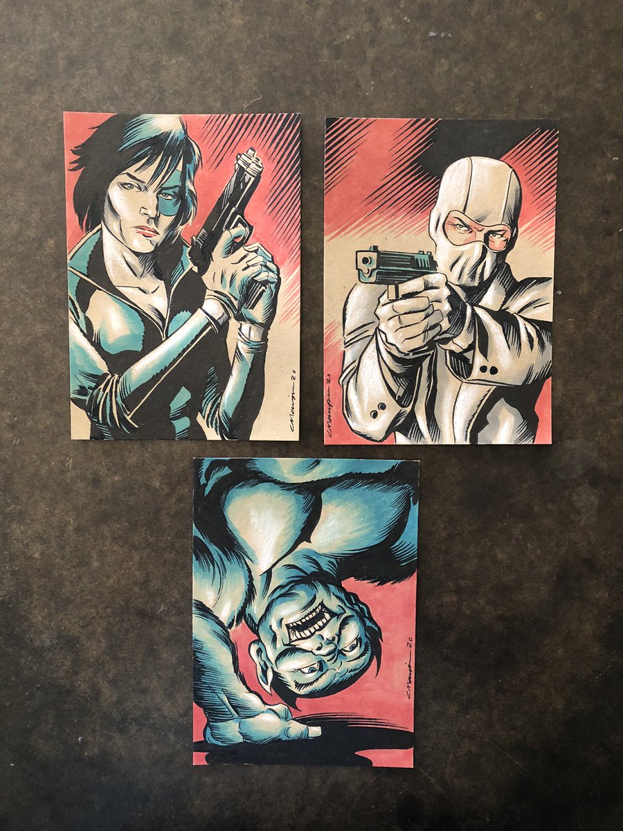 BigBotDesign's tweet photo. I completed a set of 5β x 7β commissions today of X-Men characters Domino, Fantomex and the Classic Blue version of the Bouncing Beast!
#commissionedart #commissionedart #commissionartist #xmenart #xmenartwork #illustration #illustrator #inking #comicart https://t.co/cCzKTlZQjd