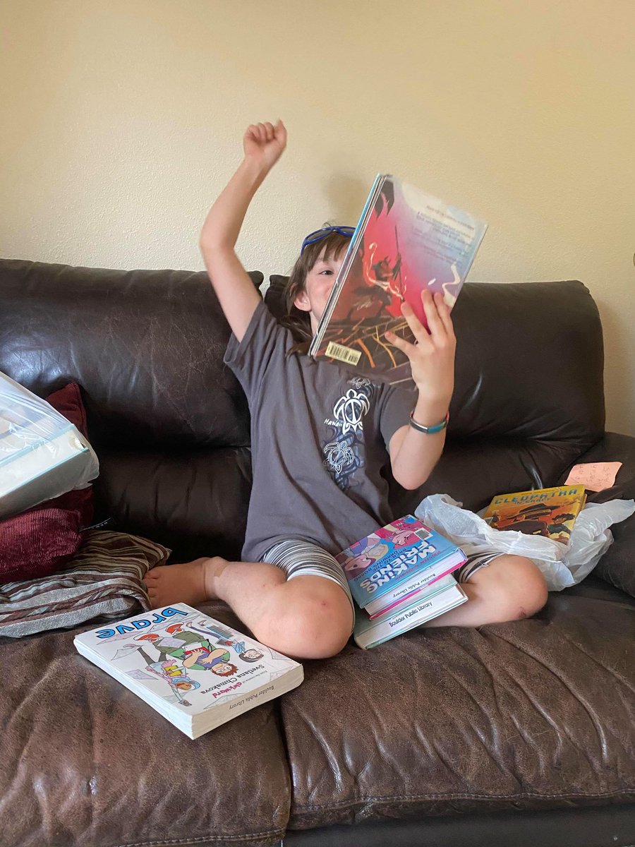 boulderlibrary's tweet photo. So much love (and patience) for our Holds Carryout by Appointment Program. Love this quote and pic sent from one our regulars, "I won't even know I have children for at least a day. Thank you so much!" #boulderrocks #booklove https://t.co/swLvyZoLxi