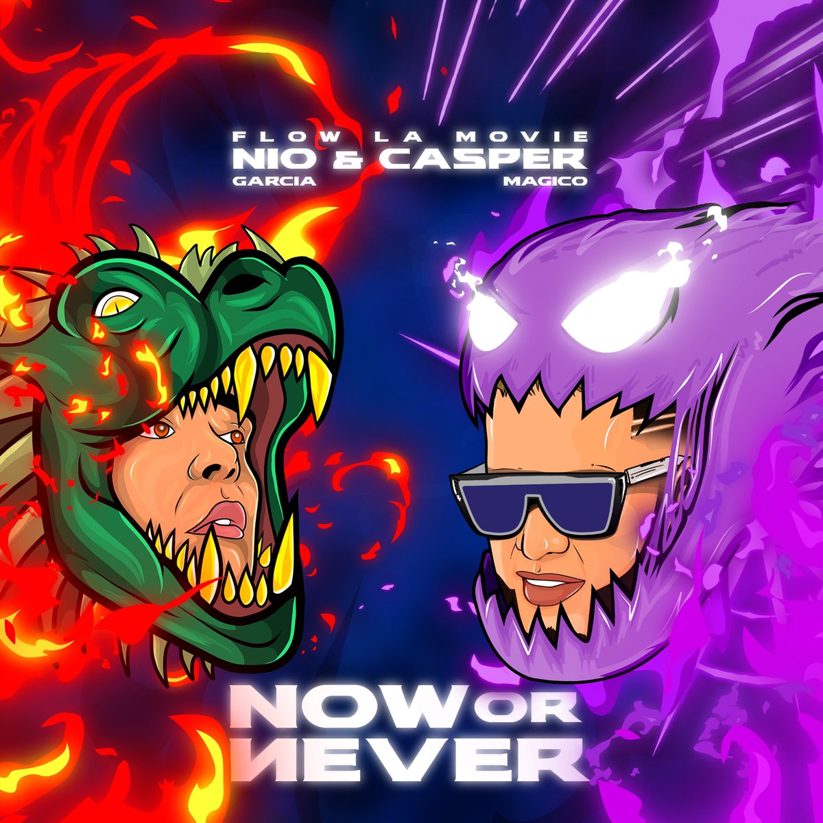 FlowLaMovie's tweet photo. Hoy a la media noche sale el Pre-order  y el viernes 24 sale por todos lados “Now Or Never” @NioElDragon ➕ @Casper_magico https://t.co/NPuUJVnms3