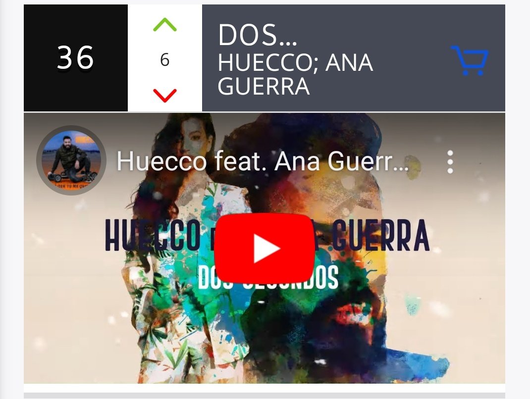 AnaGuerraApoyo's tweet photo. 20/07 |HILO DE VOTOS|
'DOS SEGUNDOS'
@ExitosFM| #Lista541 TOP40

*Copiad y pega

Mi voto #efmtop40 es para @Huecco y @anaguerra con #DosSegundos 

 ⚠️#36
https://t.co/asHJV1Hnhu
¡A demostrar la fuerza warrier https://t.co/oPkvODrbPB