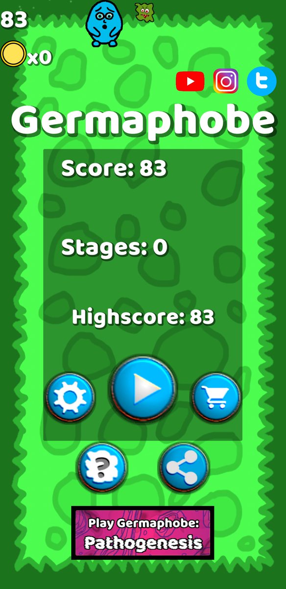 GermaphobeG's tweet photo. I scored 83 in Germaphobe! #GermaphobeGame https://t.co/sgGmFLzM9X