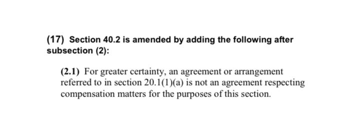 So Bill 21 (section 40.2) ALLOWED contracts between Alberta doctors and government to be torn up. But Bill 30 amended section 40.2, to PREVENT contracts between private corporations and government to be torn up.  #FireTheUCP