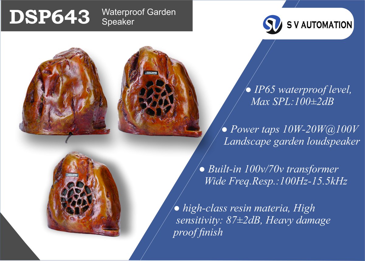v_automation's tweet photo. Hey Folks!
DSP643 Garden Speaker - Best sound quality for your outdoor entertainment.
Feel free to ask.
For more details : DM or Whatsapp
+91-9712386990
+91-9825884633 https://t.co/AlPOQHXB2e