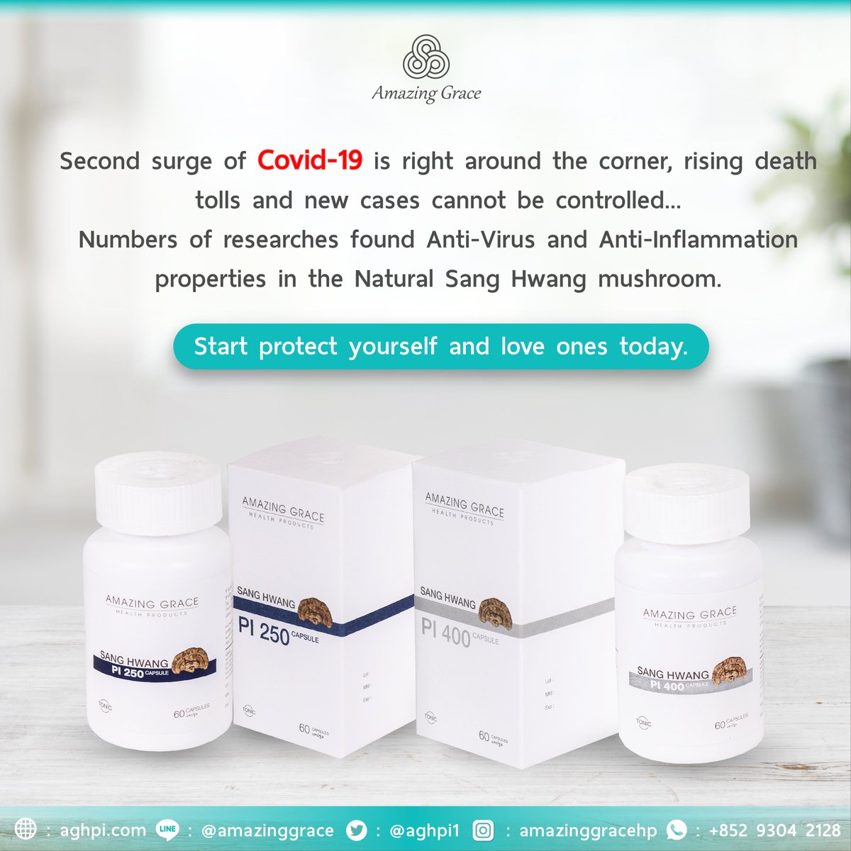Aghpi1's tweet photo. Start proctect yourself and love ones today
Choose PI250 and PI400 from Natural SangHwang mushroom
#Covid_19 #COVID19 #coronavirus #coronavaccine #PI250 #PI400 #SangHwang #immunitybooster #immune
✅Website : https://t.co/vDMLKyOMMp
✅Line :
@amazinggrace
☎️ +852 93042128 https://t.co/Fld3Hs26WY