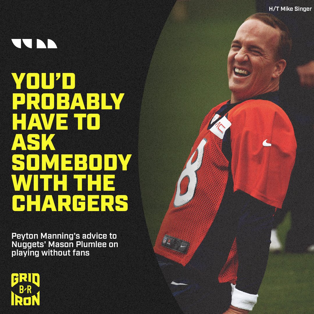 brgridiron's tweet photo. Peyton's got jokes 😂 https://t.co/HykAhqfLQb