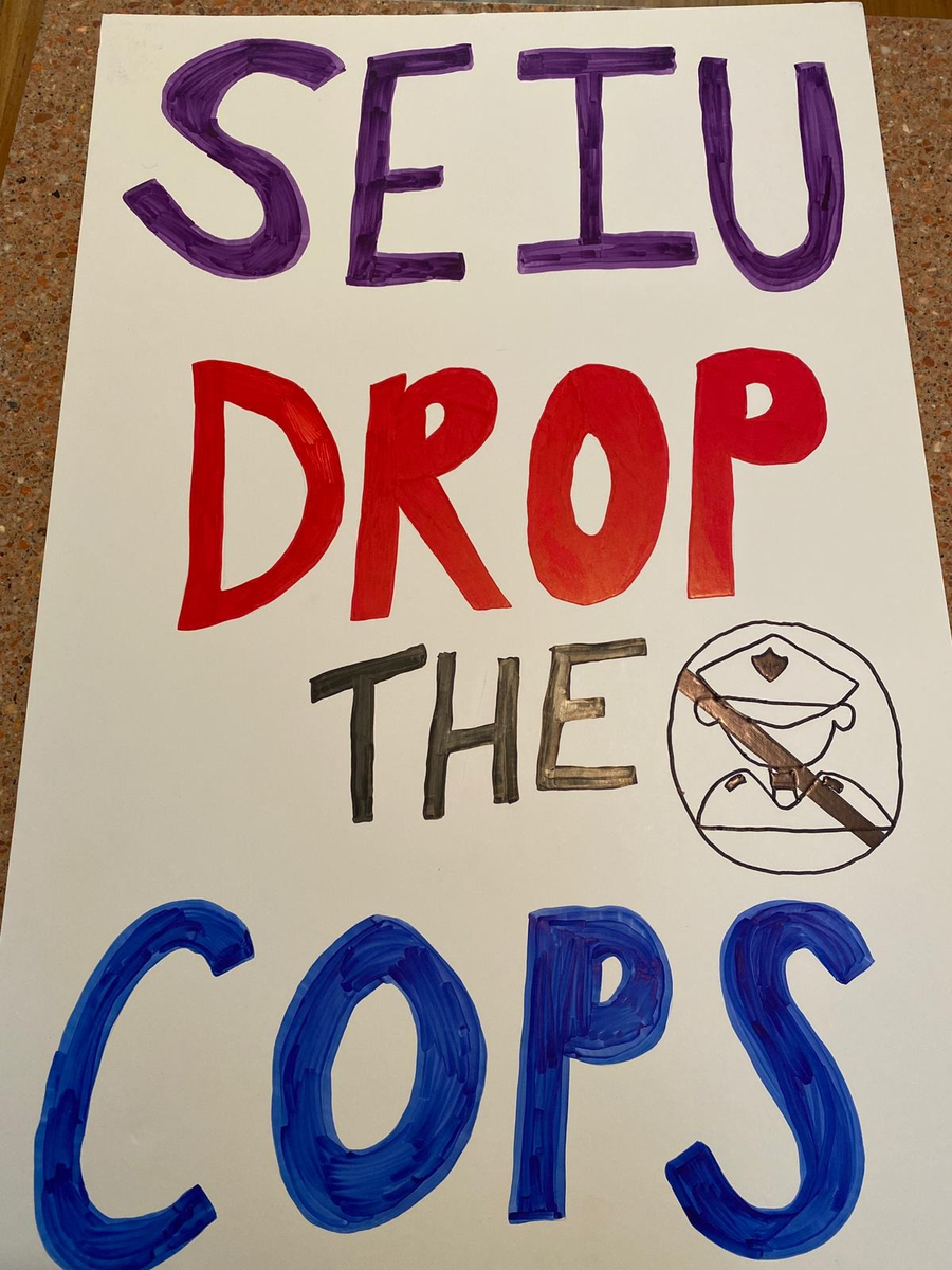 Going to a J20 demo tomorrow? Exciting to #StrikeForBlackLives?

Support the Movement 4 Black Lives demand to #DefundThePolice by taking showing your support for disaffiliating police unions, a major defund obstacle, as an SEIU member or supporter using hashtag #SEIUDropTheCops