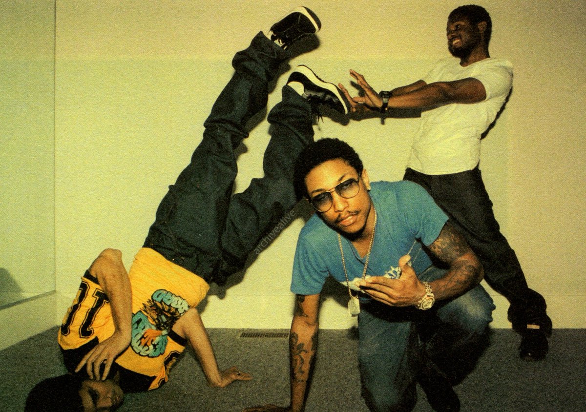 archivealive's tweet photo. Pharrell, Chad, &amp; Shae (VA Beach, 2000) | “Shit started popping off when Shae came into the group bc we were just making musical sprockets that led nowhere but when Shae entered the group, we broke out w/ the Neptunian pact and devised our own code-lingo &amp; not-common attire” https://t.co/aXad0yFd2M