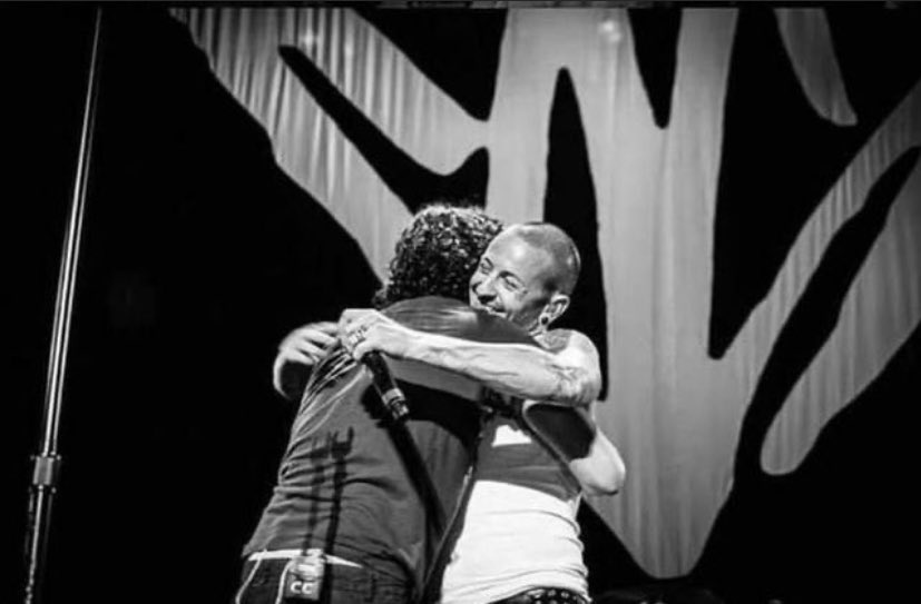 before making a happy birthday post for chris, I just wanted to remember his dearest friend Chester Bennington ❤️ you were both taken too soon from us