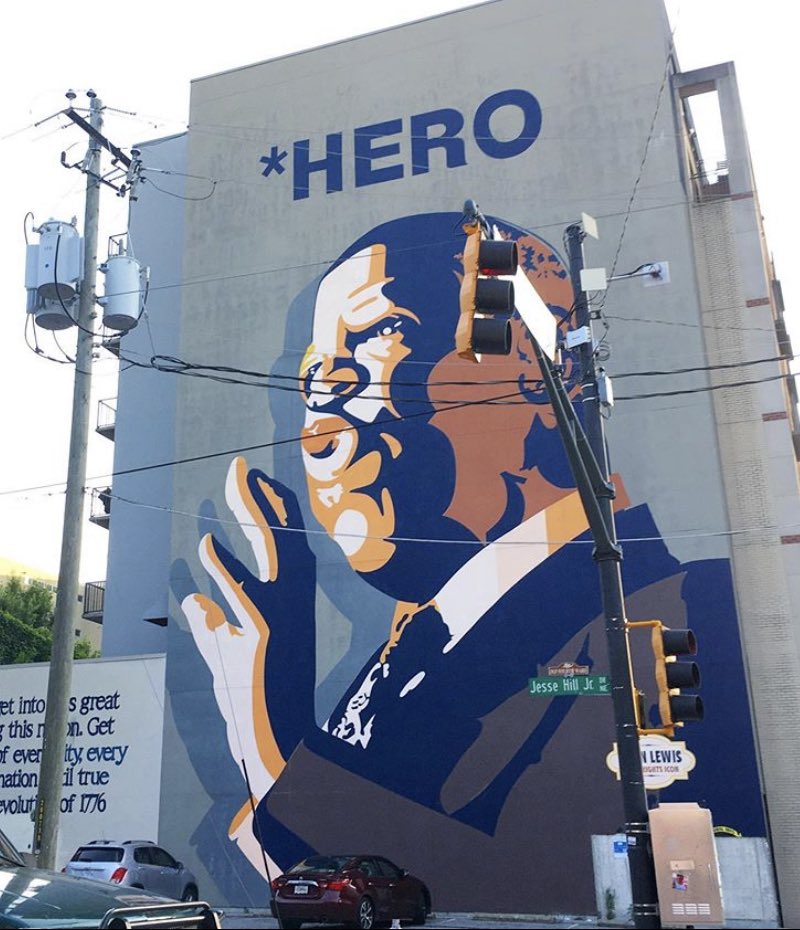 unityofus's tweet photo. REST IN POWER, @repjohnlewis 🙏🏻 From the halls of congress to the streets of Atlanta. The world is a better place because you were in it. May we all take part in your legacy and vote. Vote like we mean it. Vote for justice. #RIPJohnLewis #AtlantaLegend https://t.co/56oKfikEaX