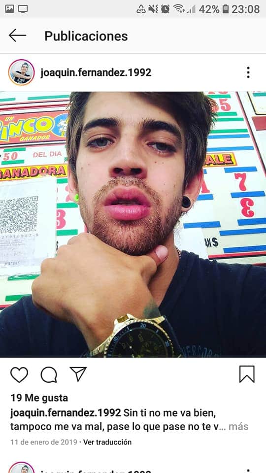 Gabignr's tweet photo. Este muchacho la esta milestando2 a mi hermana con mensajes desagradables. Hasta hizo in IG con fotos de mi hermana para acosarla. Me ayudan a que llegue su imagen hasta Sta Fe? https://t.co/J35Vli3ZLO