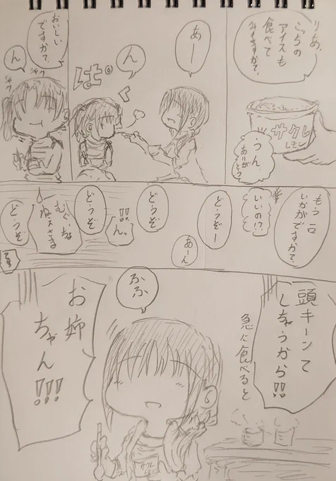 アイスをくれる姉。 