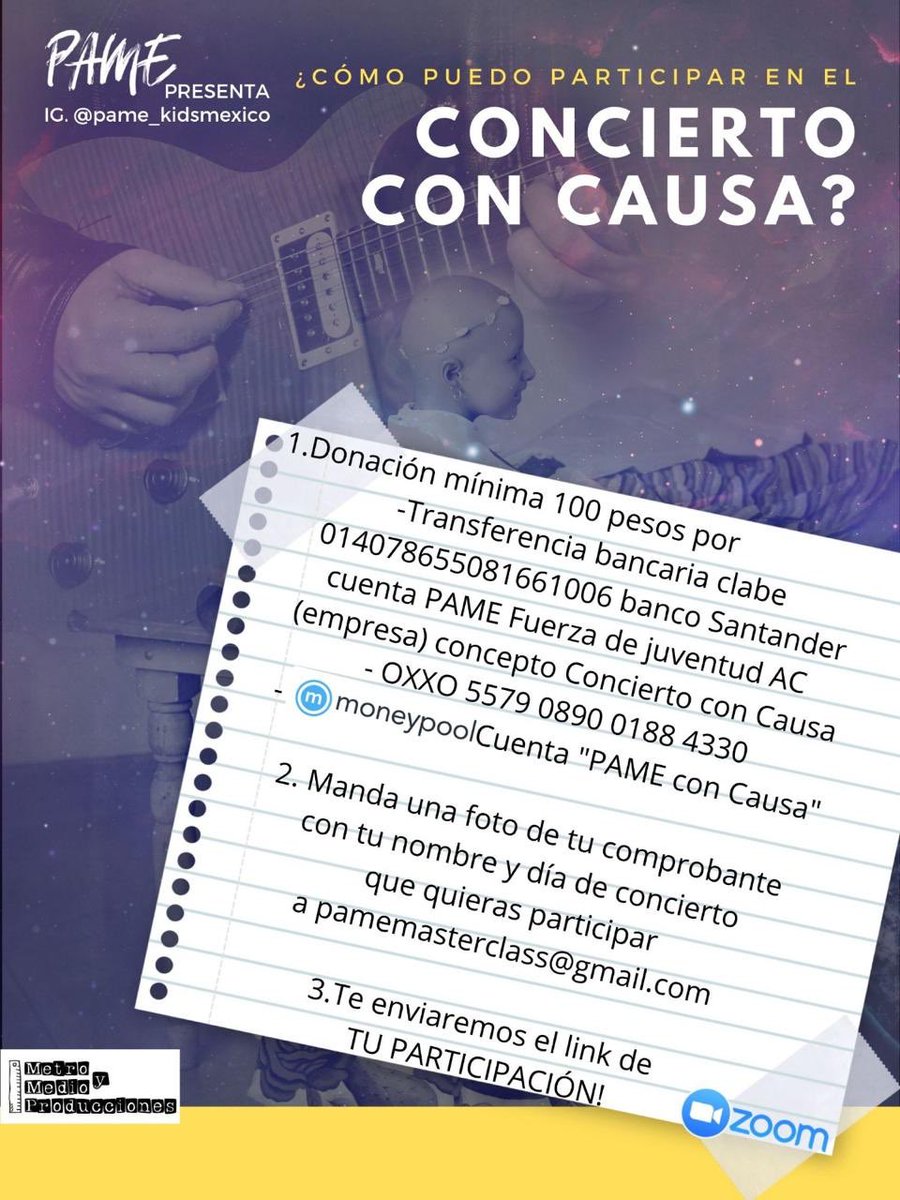 Acompañemos en estos conciertos por zoom que haremos amigos artistas y yo para ayudar a los niños con Cáncer . Yo canto el 22. Aquí vienen todos los datos, es a partir de $100. Ayudemos!! 🙏