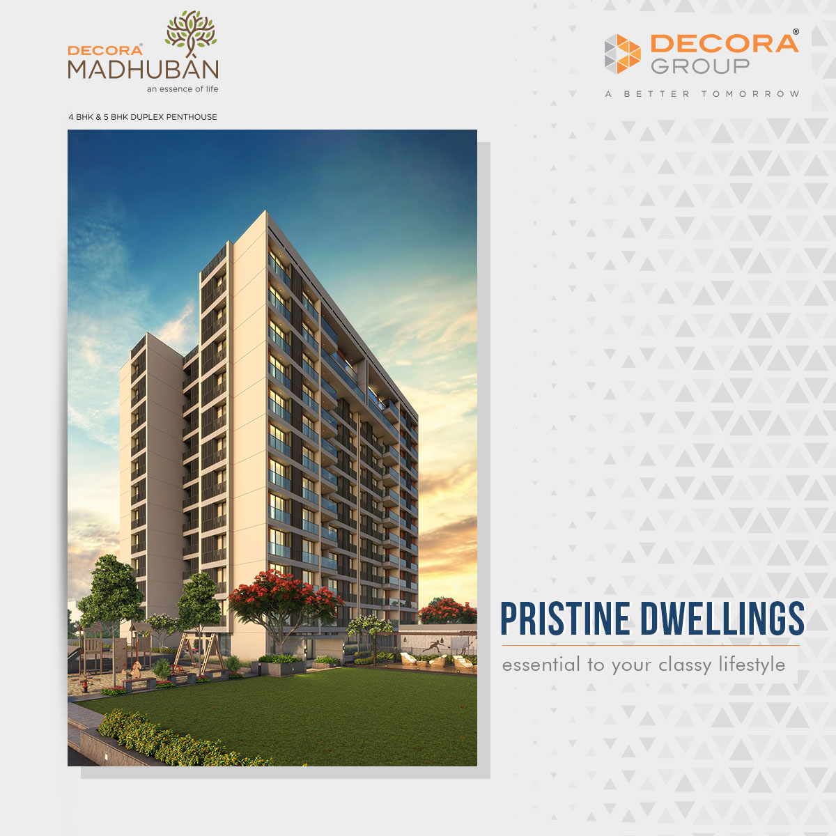decoragrp's tweet photo. Pristine Dwellings Essential To Your Classy Lifestyle
#DecoraGroup #Rajkot #RealEstate #DecoraMadhuban #Madhuban #AnEssenceofLife #ABetterTomorrow #DuplexPentHouse #Duplex #PentHouse #LuxuryLifestyle #LivingSpace #LuxuryHomes #DreamHouse #4BHK #5BHK #Luxurious #Apartment https://t.co/lqM8lmwO0m