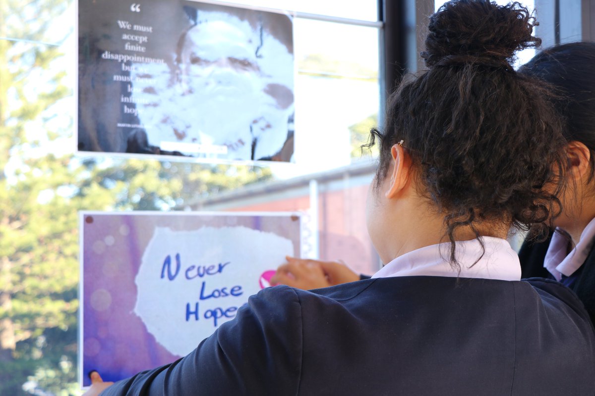 BCAshfield's tweet photo. Walk of hope... inspiration for Term 3 #hope #inspiration #workingtogether #teameffort #neverloosehope #HopeIsFaith #nevergiveup @SydCathSchools https://t.co/LGIIDXB5fR