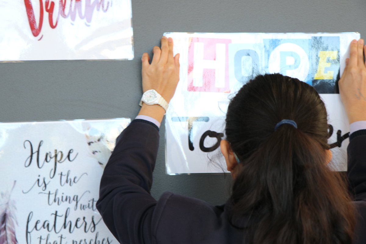BCAshfield's tweet photo. Walk of hope... inspiration for Term 3 #hope #inspiration #workingtogether #teameffort #neverloosehope #HopeIsFaith #nevergiveup @SydCathSchools https://t.co/LGIIDXB5fR