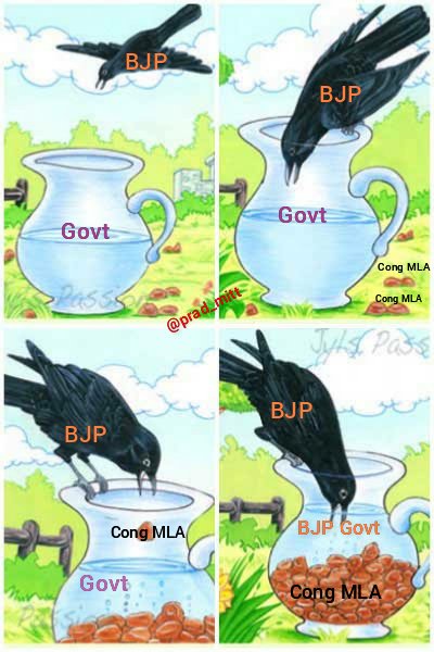 24shailesh's tweet photo. Perfect depiction of how Congress support BJP to form government where people don't give clear mandate to BJP.
#SoldOutCongress
#CongressMLAsOnSale
@msisodia @AtishiAAP @Saurabh_MLAgk https://t.co/pC6AXbBCLs