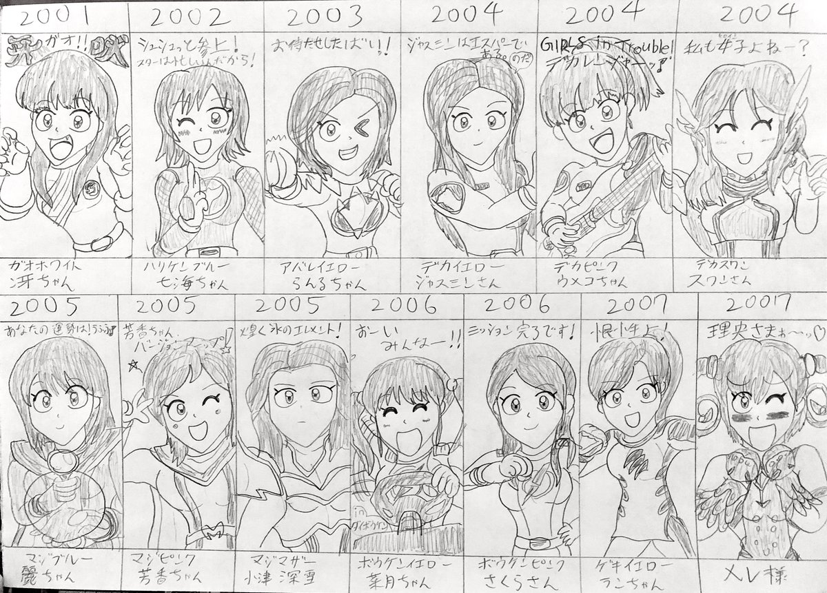 Uzivatel You Suke 悠介 Na Twitteru 女の子のイラストだけで興味を持ってくれる方へ届け 歴代スーパー戦隊 ウルトラマン新世代ヒーローズ です ヒロイン シリーズ