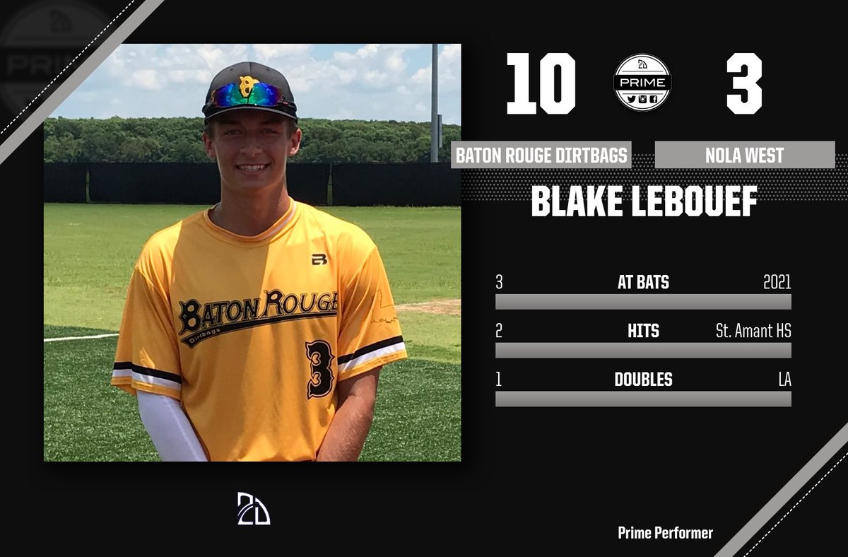 2DsportsbsbLA's tweet photo. โญ๏ธ #PrimePerformer โญ๏ธ
@BDirtbags @blake_lebouef @roddy_evan
#TriStateUpperclass https://t.co/R5NuzbOsPI