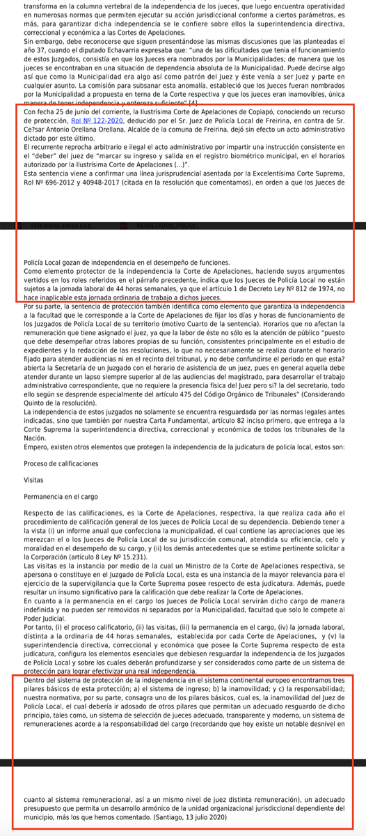 ianela's tweet photo. Pagos millonarios en horas extras —durante la pandemia— a jueces de policía local en Maipú, Santiago, Providencia y municipios de la zona oriente; a pesar de q @Contraloriacl y la Corte Suprema dictaminaron q los jueces de policía local "NO TIENEN DERECHO" a horas extras.
Sigue👇 https://t.co/qgJcTsgEUT