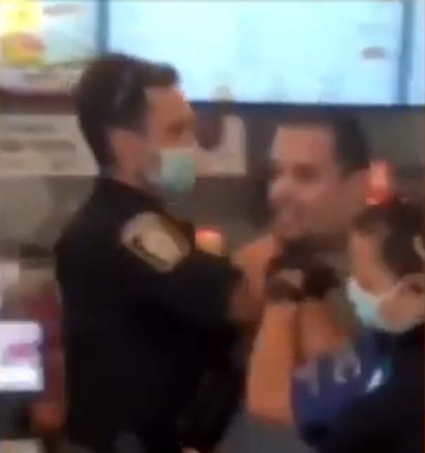 11) A video has gone viral of police pepper-spraying a Tim Hortons' customer for refusing to don a mask on the first day they became compulsory in public indoor spaces in Quebec. Given the rising youth transmission and open bars, we can't afford not to wear masks. End of thread.