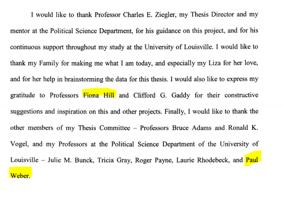 10/ part of this thread appears to have been orphaned. Anyway, jumping to how Danchenko met Steele. My guess: first introduced in 2005 at end of tenure at Louisville by Paul Weber, a revered professor who died in 2005. Weber thanked in Gtown thesis. Infill not Hill since 4+1+5