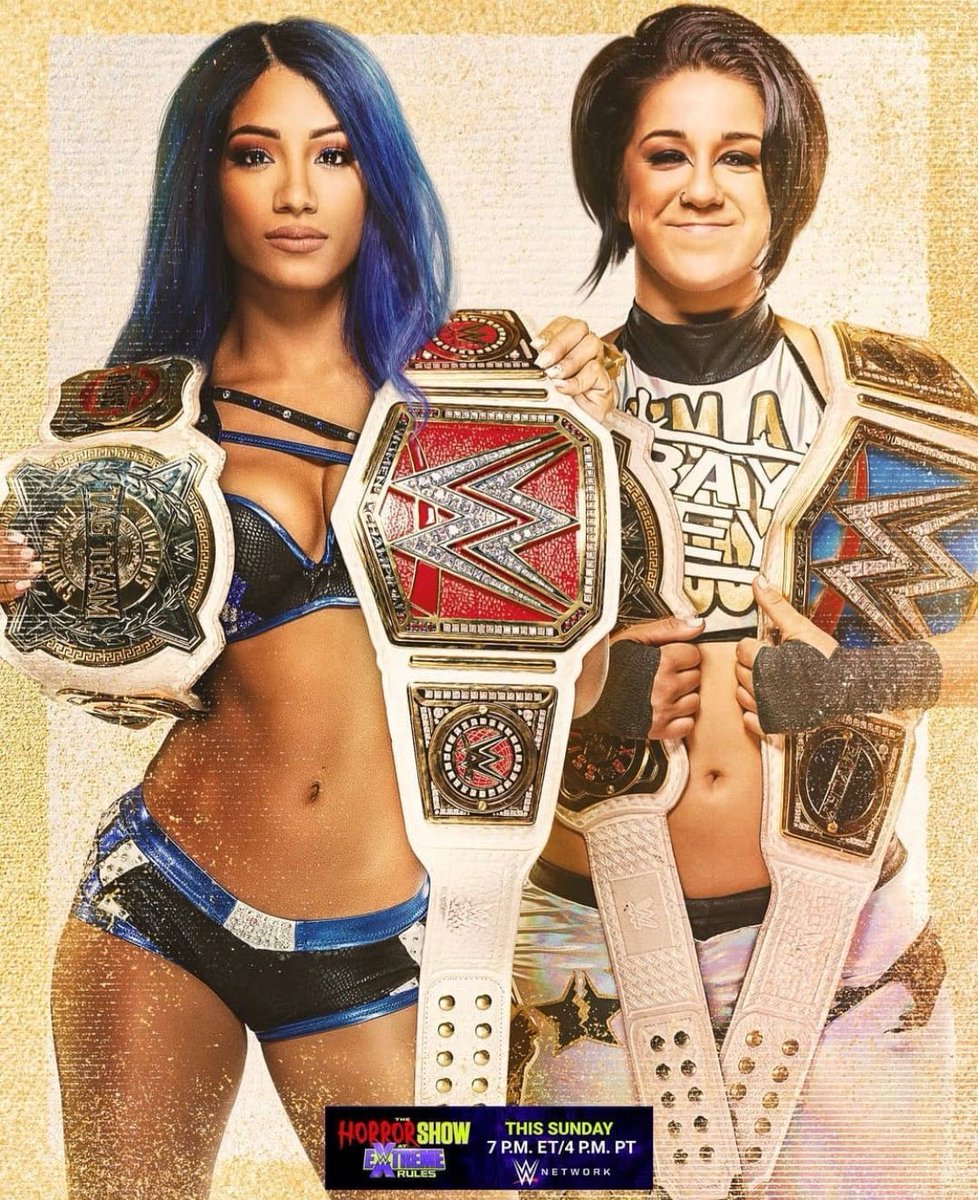 NewsGuyLuke_'s tweet photo. Yaaaaaaas queens #TwoWomanPowerTrip #ExtremeRules https://t.co/YNNWhgEJdZ