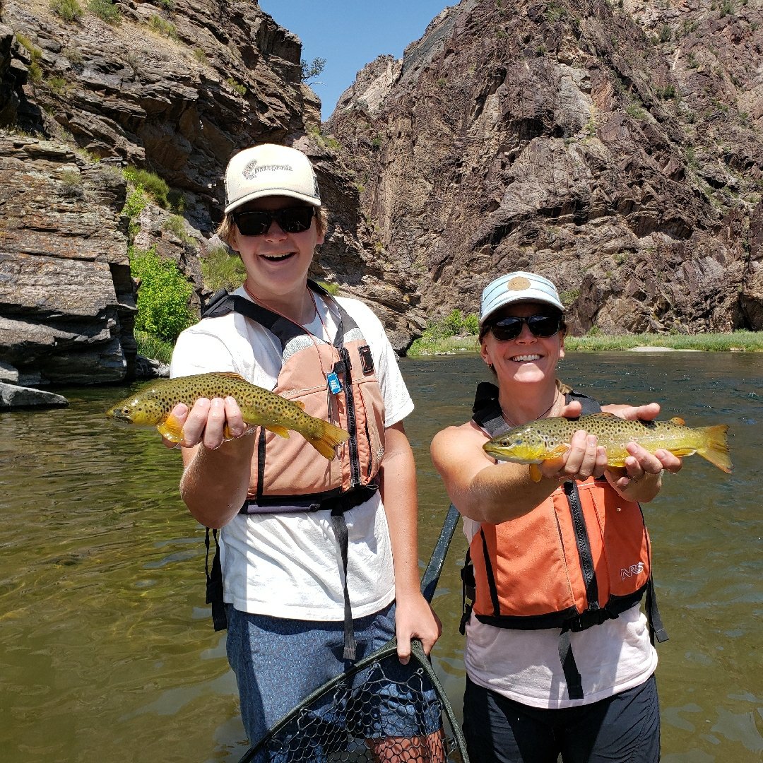 actionangler's tweet photo. Happy clients. #blackcanyon  #gunnisonriver  #gunnisongorge  #blackcanyonanglers #coloradoflyfishing https://t.co/OuzOereNRc