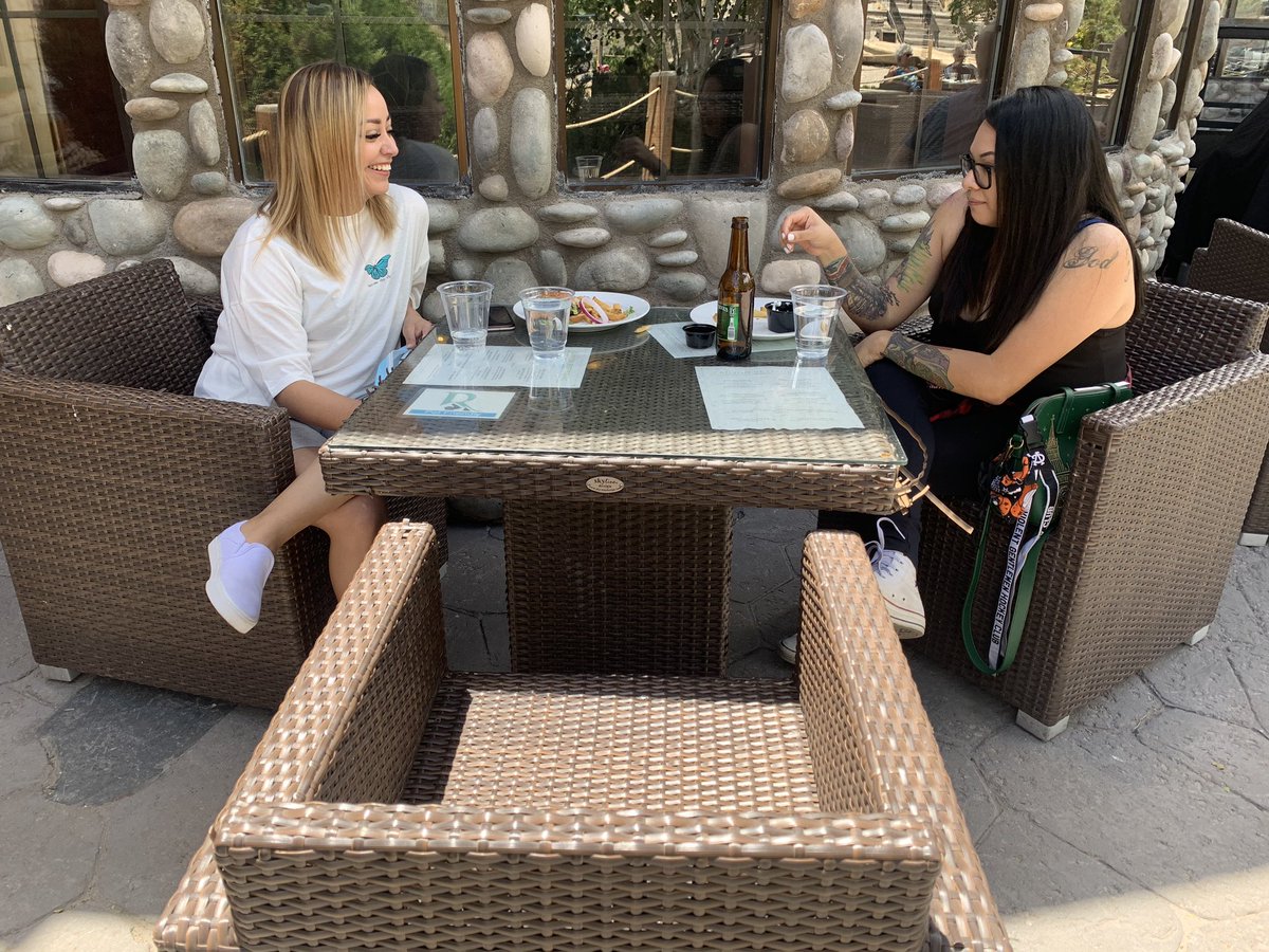 CristenDrummond's tweet photo. Lodge staff say the heat in #LasVegas brings people up to the mountain who want to cool down. There’s been a boost in business recently which is welcomed following #COVIDー19 closures and the recent #mahoganyfire #8NN https://t.co/Fjj2cPvLUW