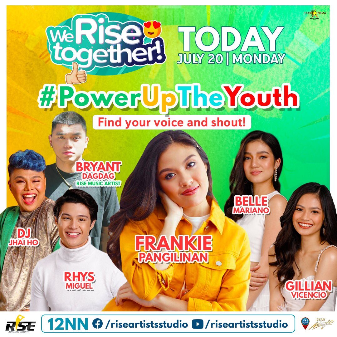 iamjamesbanaag's tweet photo. Tune in to #WeRiseTogether today! Let’s #PowerUpTheYouth with our guest, @kakiep83 🙌🏼

That’s 12NN on https://t.co/46Rx8gQK4W and https://t.co/kQsvWv2fE0 https://t.co/LeVTUnoz3S