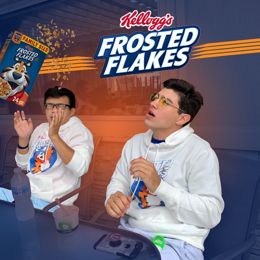 carsonlau0511's tweet photo. So like... @KelloggsUS @frosted_flakes can we get a sponsorship rolling? 🥺 an unfortunately timed photo turned into a great opportunity for photoshop !! #photoshop #breakfast https://t.co/VM0y818nnF