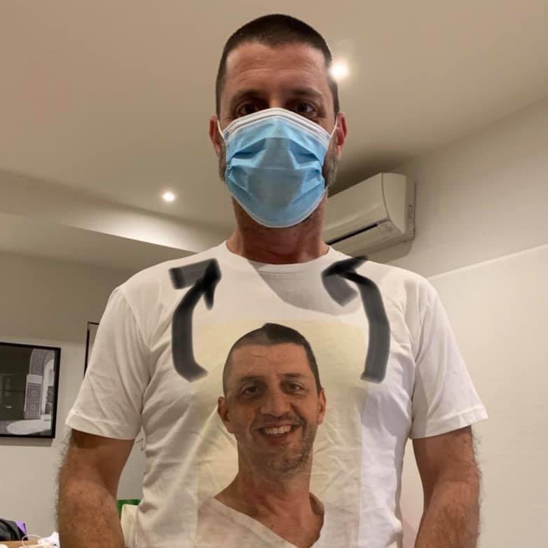 Worried about how people will know who you are when you wear a mask? Get your face printed on a t-shirt and wear it at the same time.