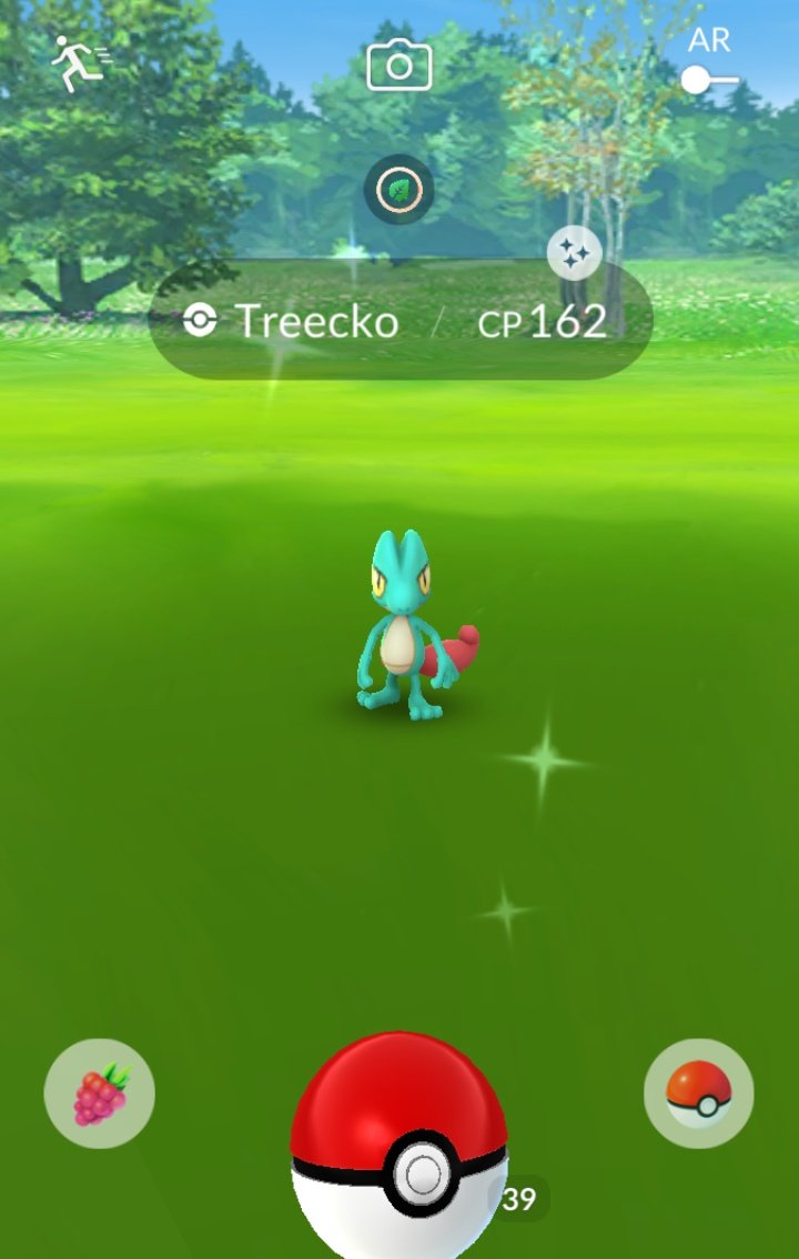 FabianPikachu's tweet photo. 7/19/20 at 6:25pm, I randomly found a Shiny Treeko 😃✨🌿
#ShinyPokemon #ShinyPokemonGo #PokemonGo #ShinyTreeko https://t.co/nCnxPUujo4