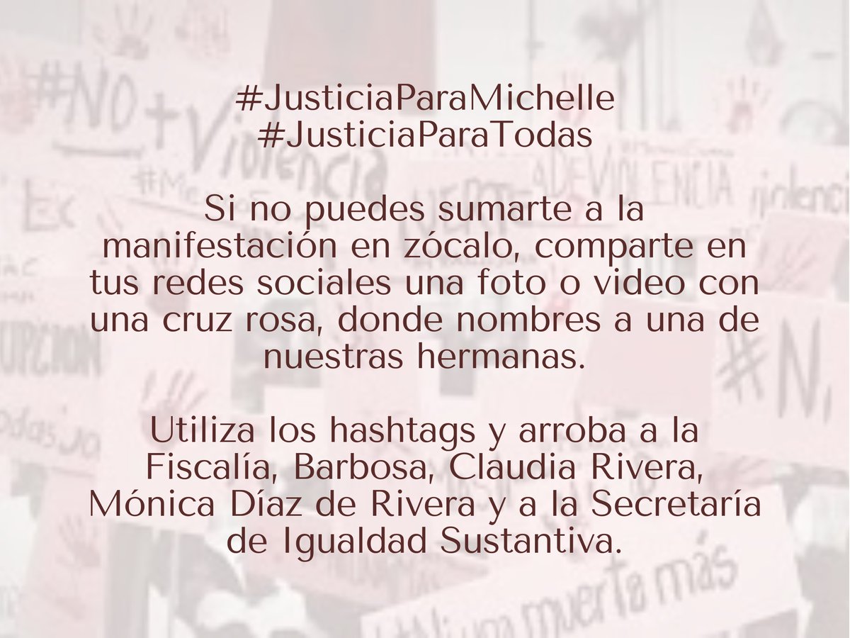 Adjuntamos nuevamente la convocatoria, así como las medidas sanitarias y la acción en redes sociales, en caso de que no puedan asistir al zócalo.