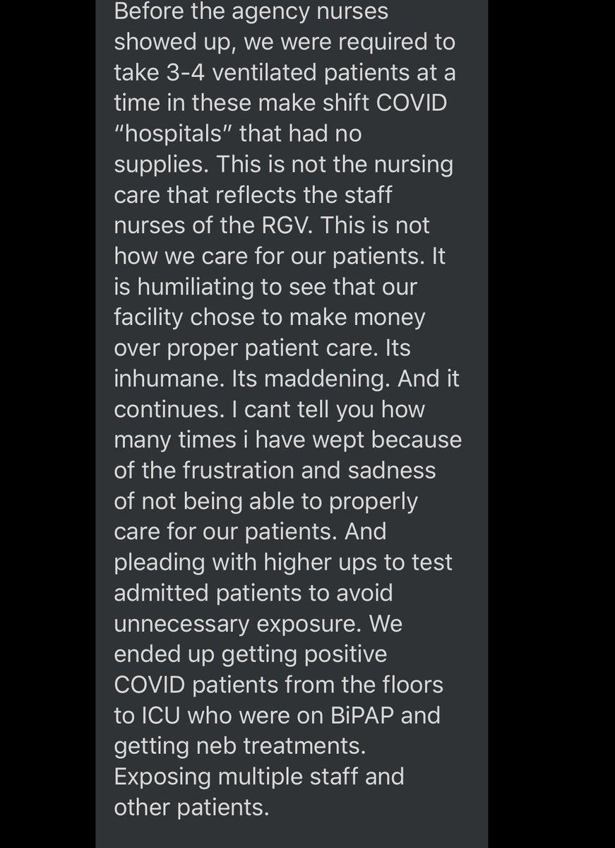 From a Nurse at DHR in McAllen, Texas.