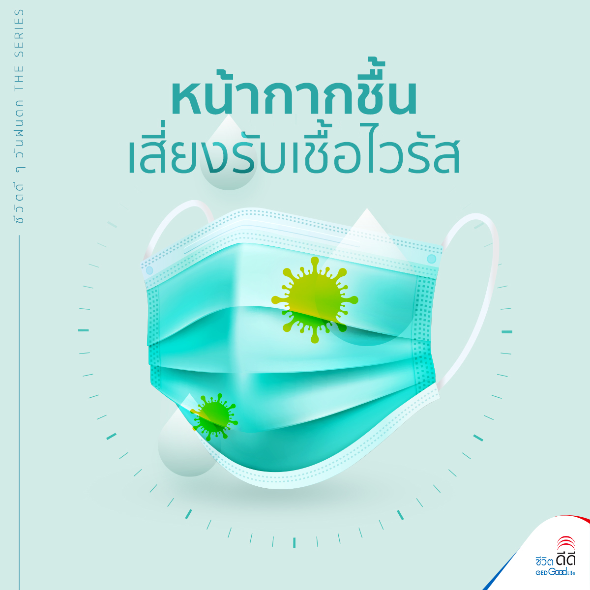 gedgoodlife's tweet photo. ฝนตกหน้ากากชื้นเสี่ยงรับเชื้อไวรัสโควิด-19 เพราะละอองจากฝนทำให้หน้ากากอนามัยชื้น ถ้ายังใช้ต่อไป ประสิทธิภาพของหน้ากากจะลดลง ในหน้าฝนแบบนี้ควรพกหน้ากากสำรองไว้เผื่อกันด้วยนะคะ #หน้ากากอนามัย #โควิด19 https://t.co/yjcxIG3gD5