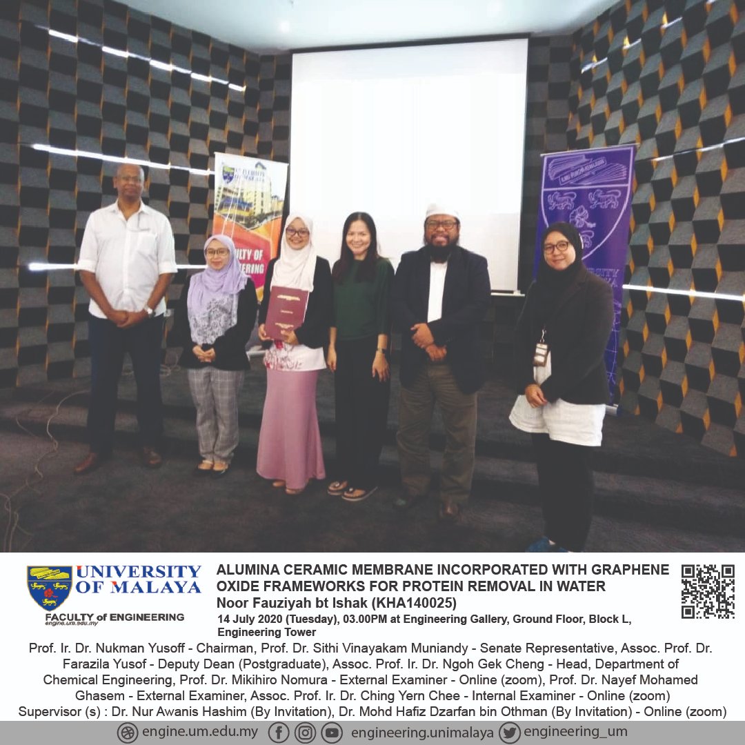 engineering_um's tweet photo. Congratulation Noor Fauziyah bt Ishak on the successful completion of her PhD viva voce.
#engineeringUM #unimalaya https://t.co/ji6JTHFoU5