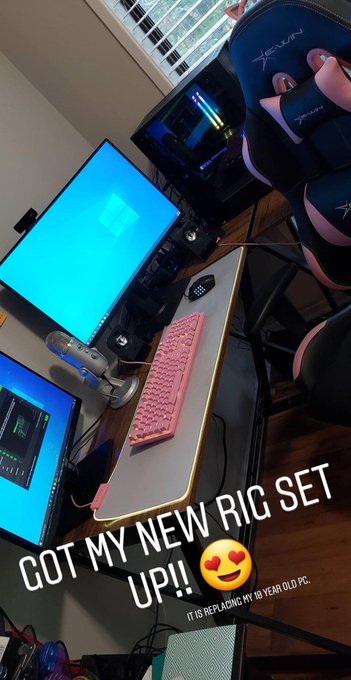 I set up my new rig today! I'm so excited to finally be able to efficiently edit content on a computer