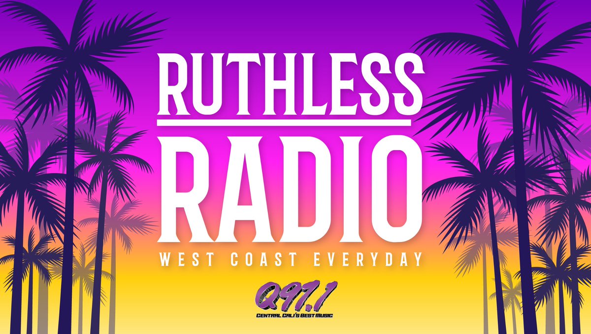 Q971radio's tweet photo. Ruthless Radio is officially on #Q971 every Sunday night at 7pm!!

Hosted by Danny Salas.
Strictly for the #WestCoast! 🌅

And huge thanks to YOU! 
Central Cali listeners wanted it, you got it. 

It's #WestCoastEveryday! 👐 https://t.co/zUJ7R8LMhv