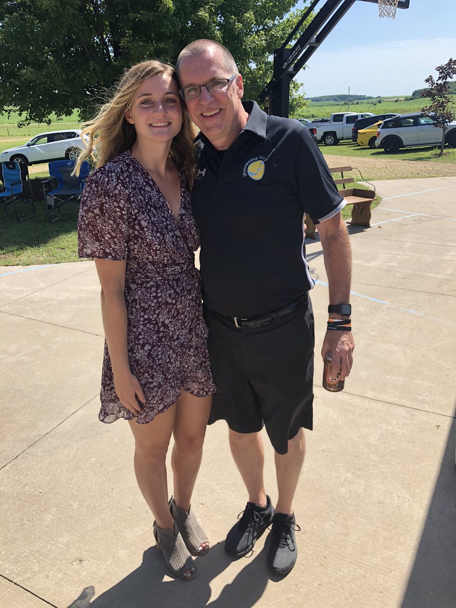greg_mnwilsons's tweet photo. My last grad party of the weekend with Kolbi Juen!  Maybe the hardest working practice player I have ever coached!  She will do great things @GordonScotsWBB out in MA 🏀😀 https://t.co/Q0ZBCeAMIg