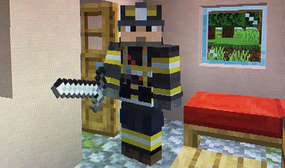 Hall1gan New Minecraft Skin Finally Look Like A Firefighter To Match My Username T Co Gu93wfxrmv Twitter