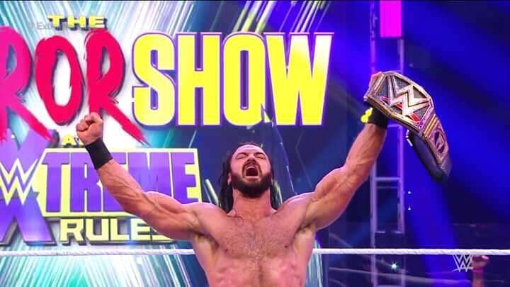 TheSpotlight___'s tweet photo. And still WWE Champion @DMcIntyreWWE #ExtremeRules #ExtremeRulesCL https://t.co/6yenehO0AC