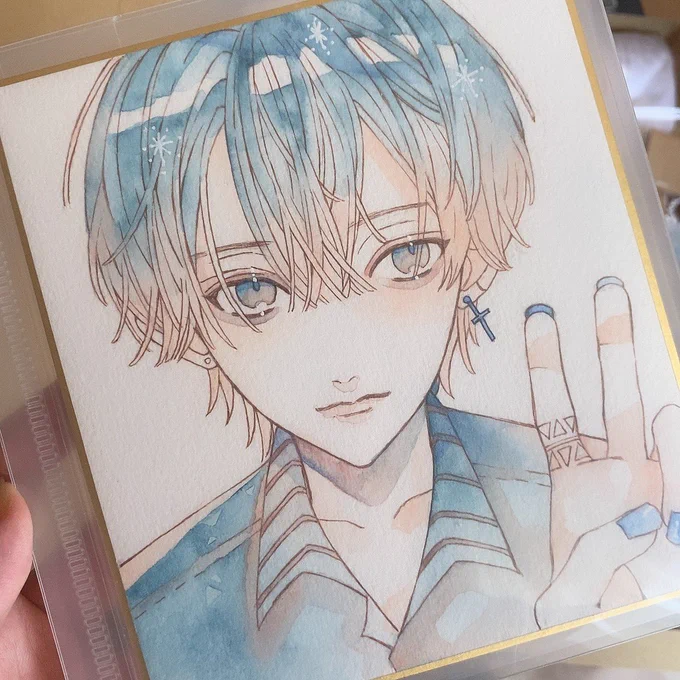 大好きな推し推しの推し絵師様のそまさんの原画くんが届きました..!!この原画の男の子どストライクにも程があってめちゃくちゃ欲しかったので凄く嬉しい!そまさんコーナーがまた潤った???
開封したら幸せがたくさん詰まっていていつも素敵な作品本当にありがとう、、永遠の推し。 