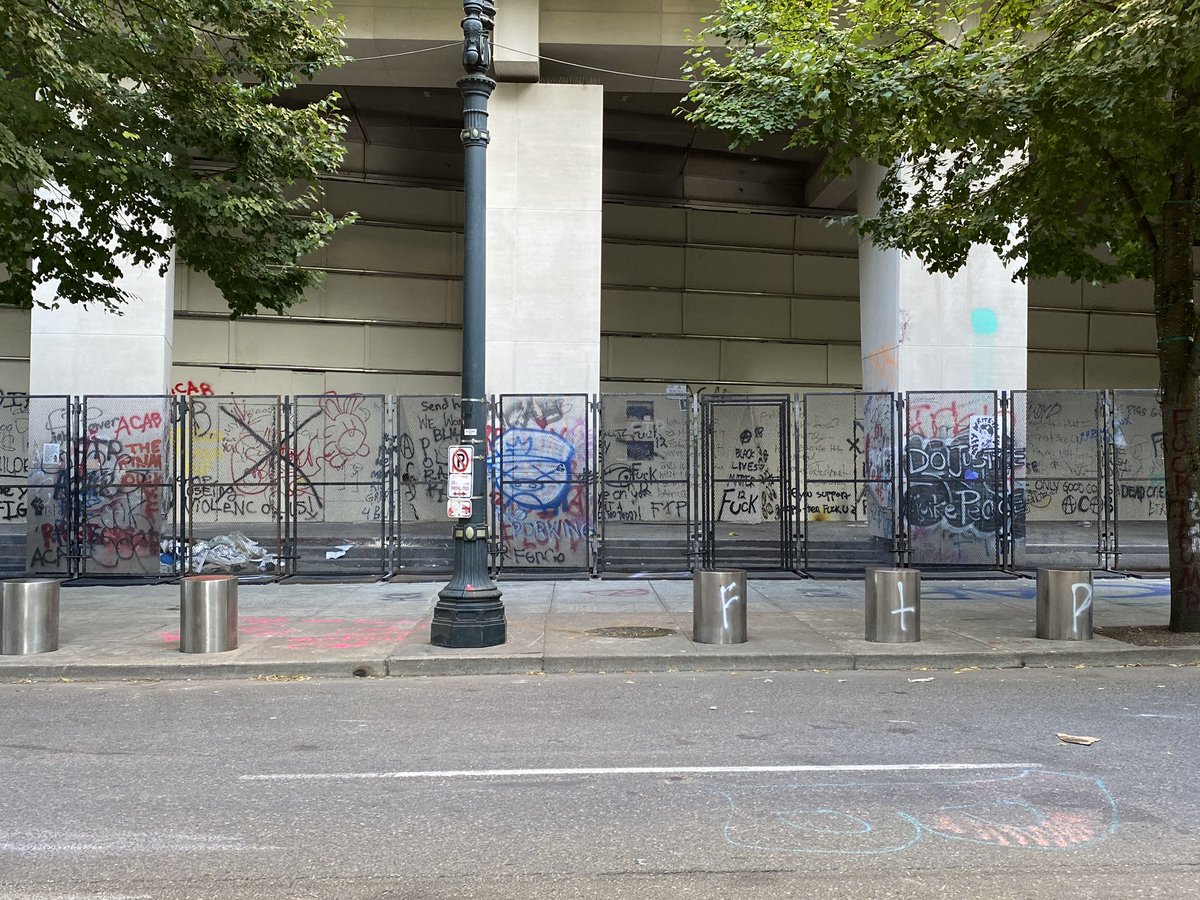 On the other hand Chad Wolff’s hope springs eternal as demonstrated by the fence once again around the federal courthouse